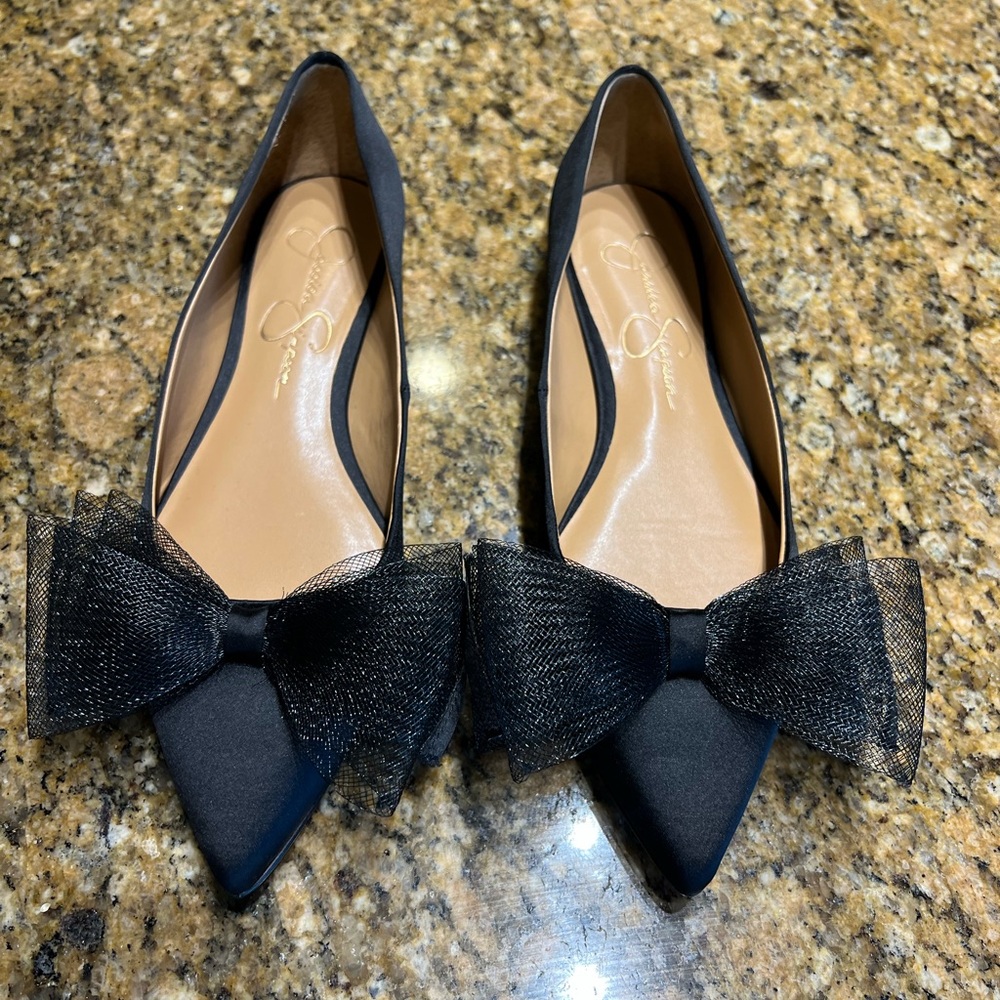 Jessica Simpson Elegant Black Bow Women's Shoes